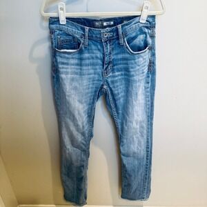 BKE Jake Straight Leg Jeans Light Wash Denim Distressed Mens Size 31L